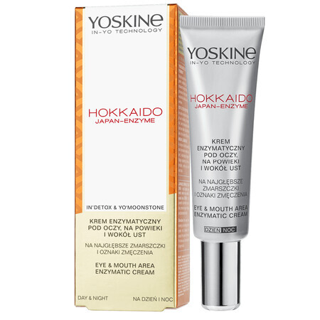 Yoskine Hokkaido Japan-Enzym Enzym Crème voor Ogen, Oogleden en Rondom de Mond, 15 ml.