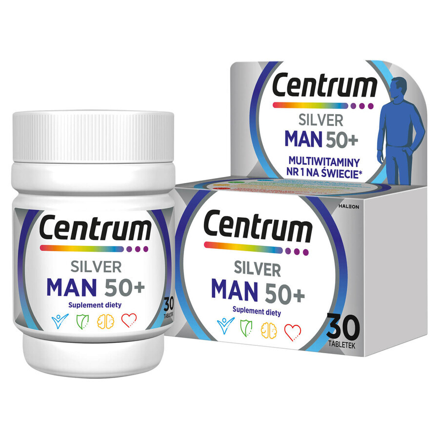 Set Centrum Man 50+, 2 x 30 compresse + Corega, borsa cosmetica da viaggio in omaggio