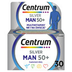 Set Centrum Man 50+, 2 x 30 compresse + Corega, borsa cosmetica da viaggio in omaggio