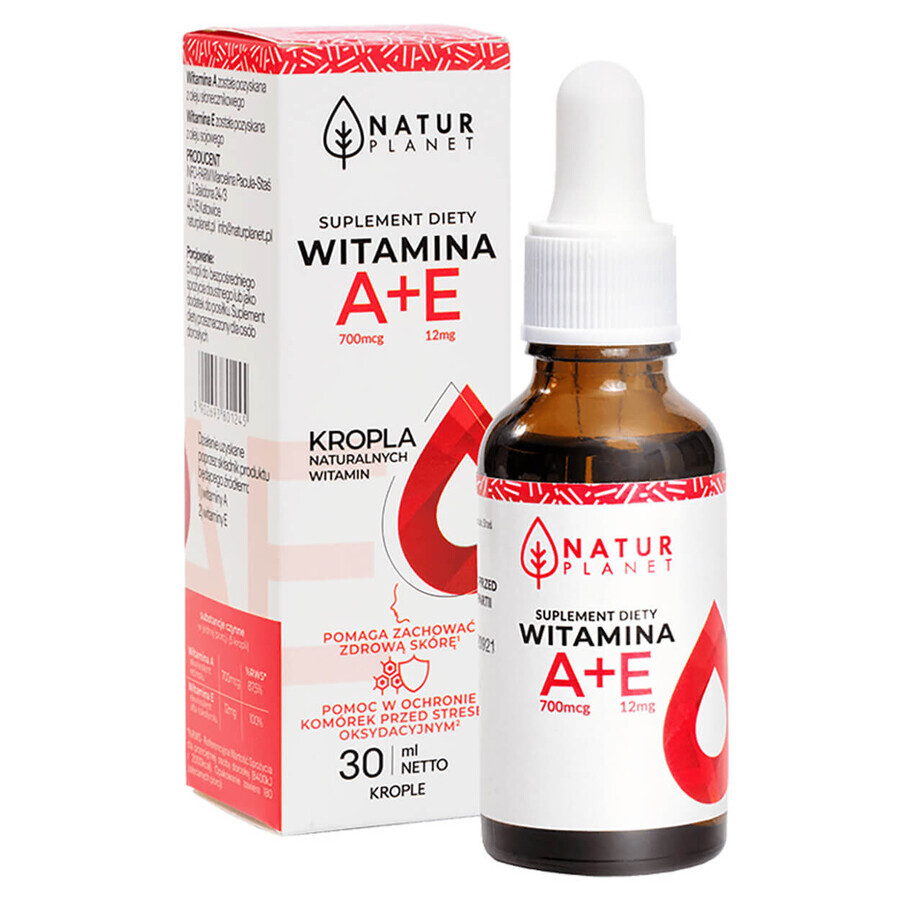 Natur Planet Vitamina A+E gocce, 30 ml