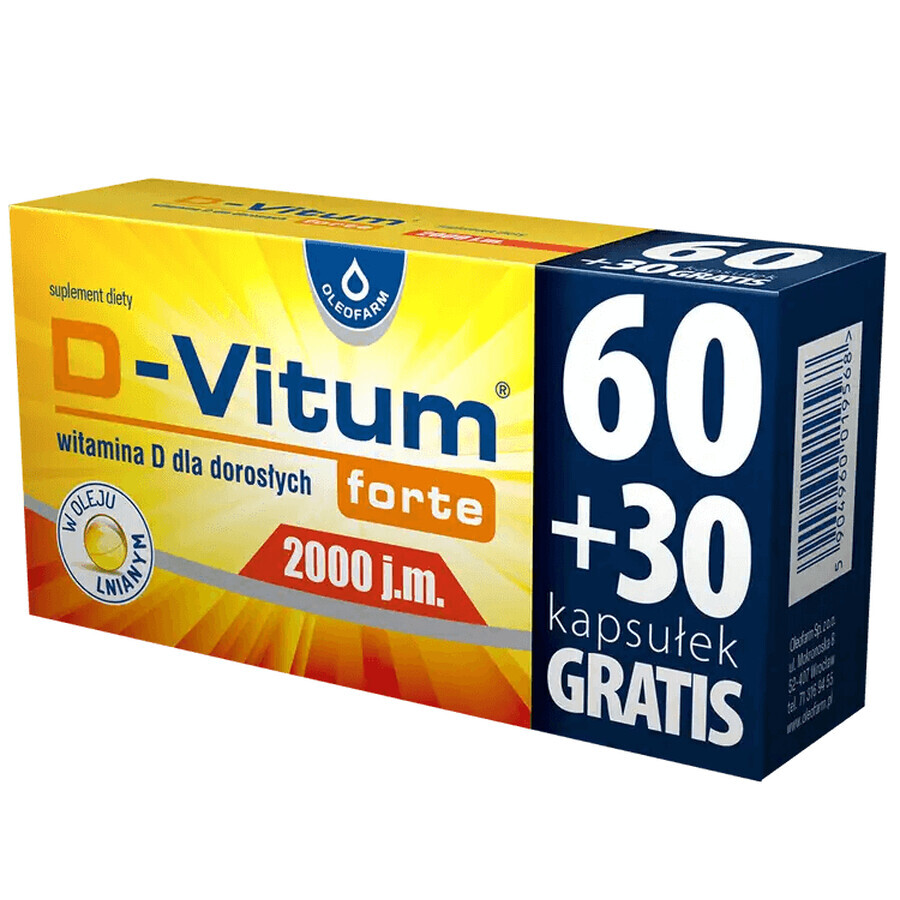 D-Vitum Forte 2000 IU, 90 capsules