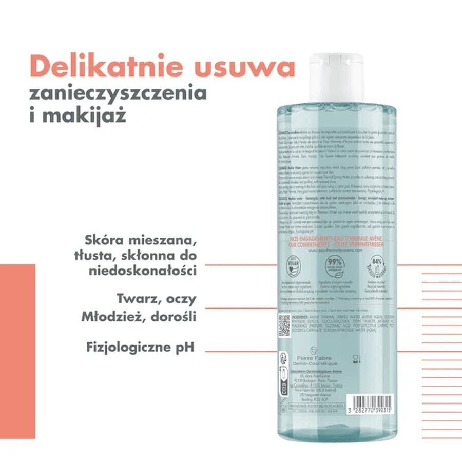 Avene Cleanance, Acqua micellare, 400 ml