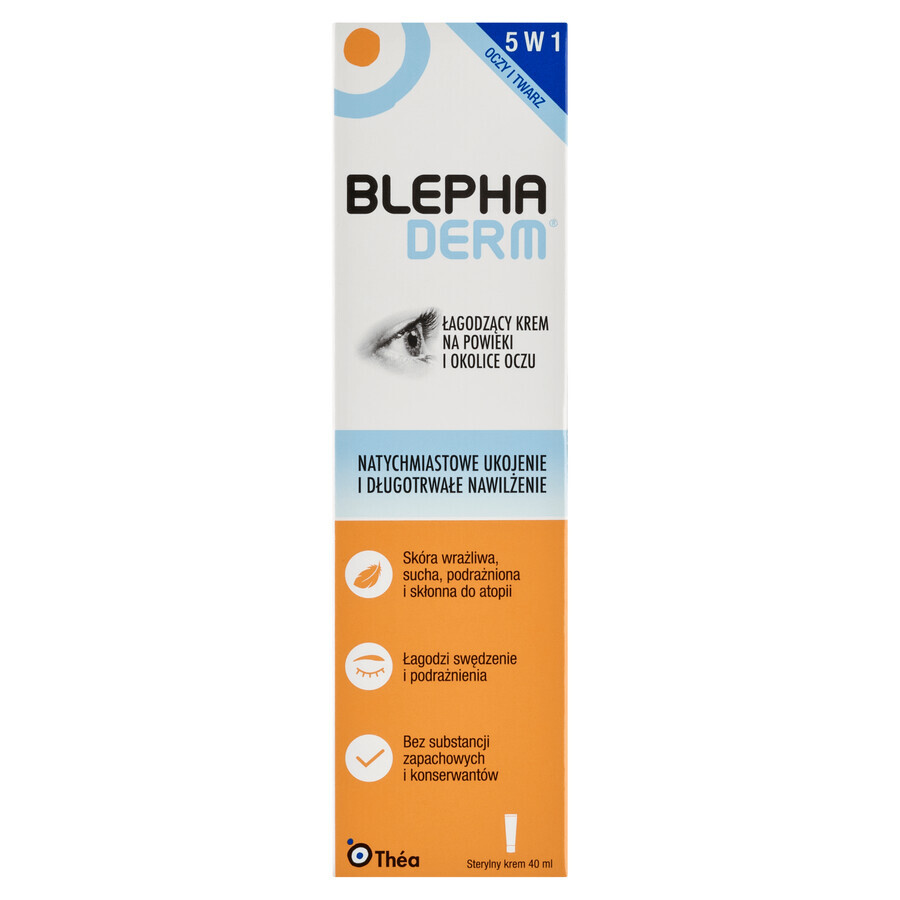 Blephaderm, crème apaisante pour les paupières et le contour des yeux, 40 ml