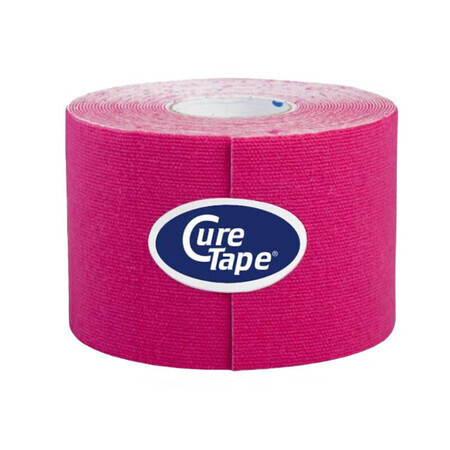 CureTape Classic, bandă kinesiologică, roz, 5 cm x 5 m, 1 buc