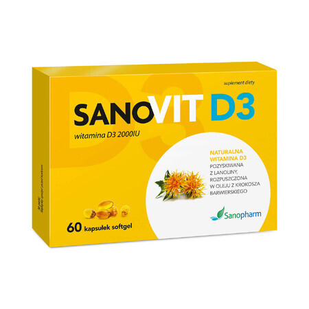 Sanovit D3 2000 UI, 60 capsule softgel