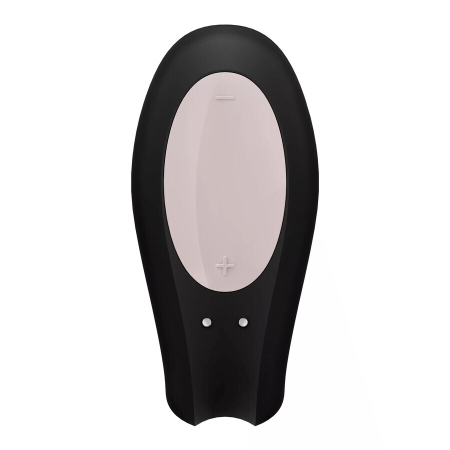 Satisfyer Double Joy, vibratore per coppie controllato dal telefono, nero