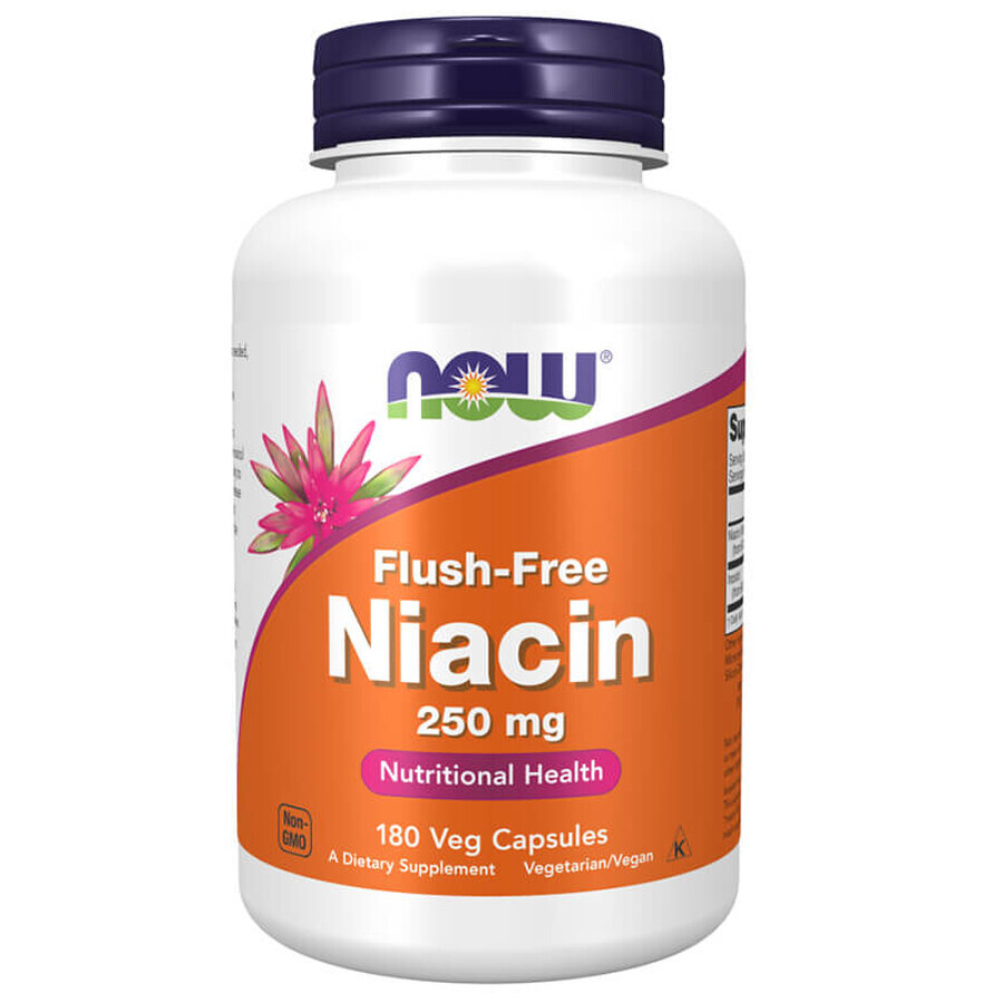 Now Foods Niacin, Niacina 250 mg, 180 capsule