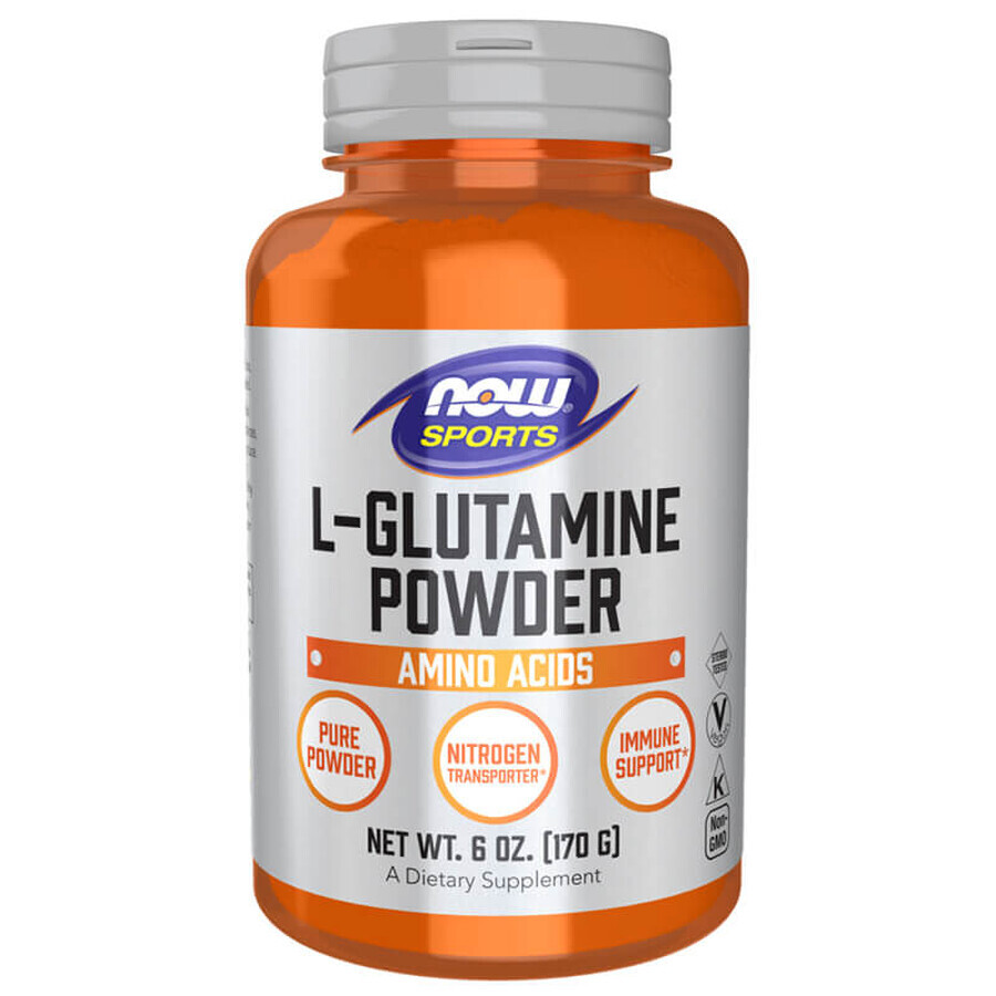 Now Sports L-Glutamină, pulbere, 170 g