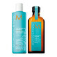 Shampoo ricci + Olio di trattamento originale, 250 ml + 100 ml, Moroccanoil