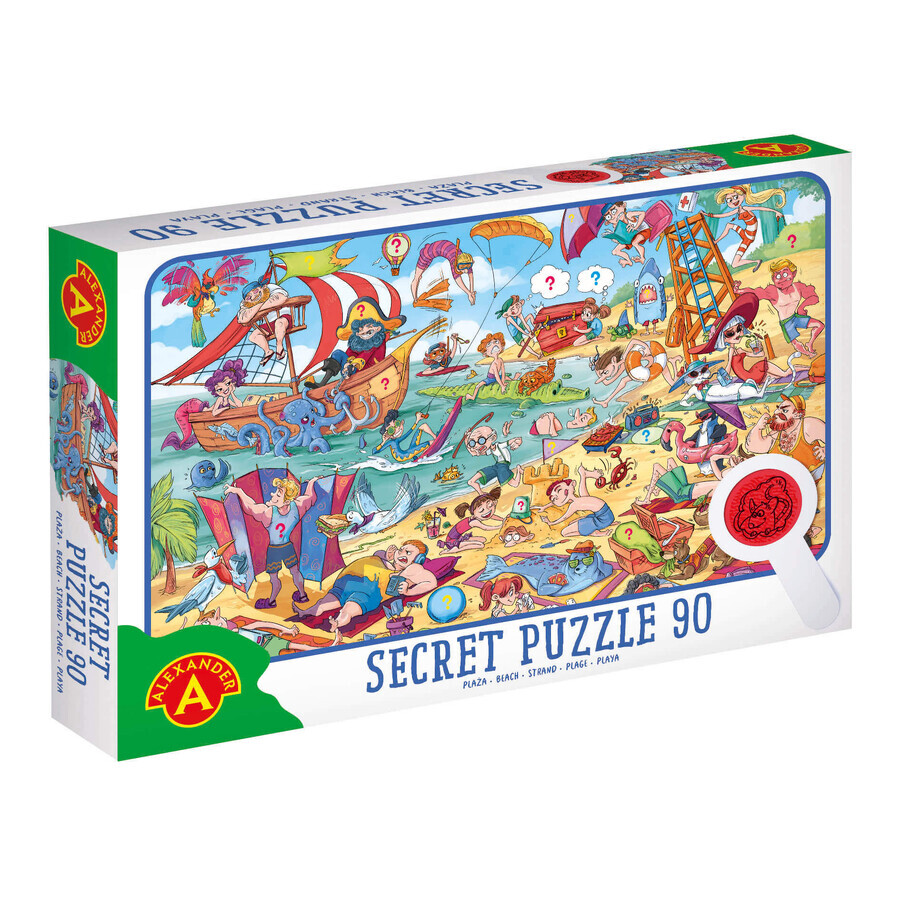 Puzzle Beach Secret, 90 pezzi, + 4 anni, Alexander Toys