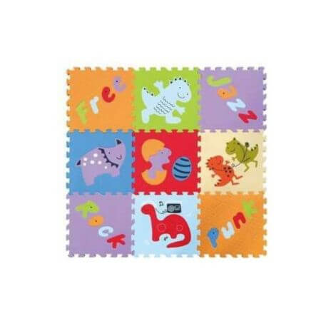 Tappeto puzzle Mondo dei dinosauri, 92x92 cm, Babygreat