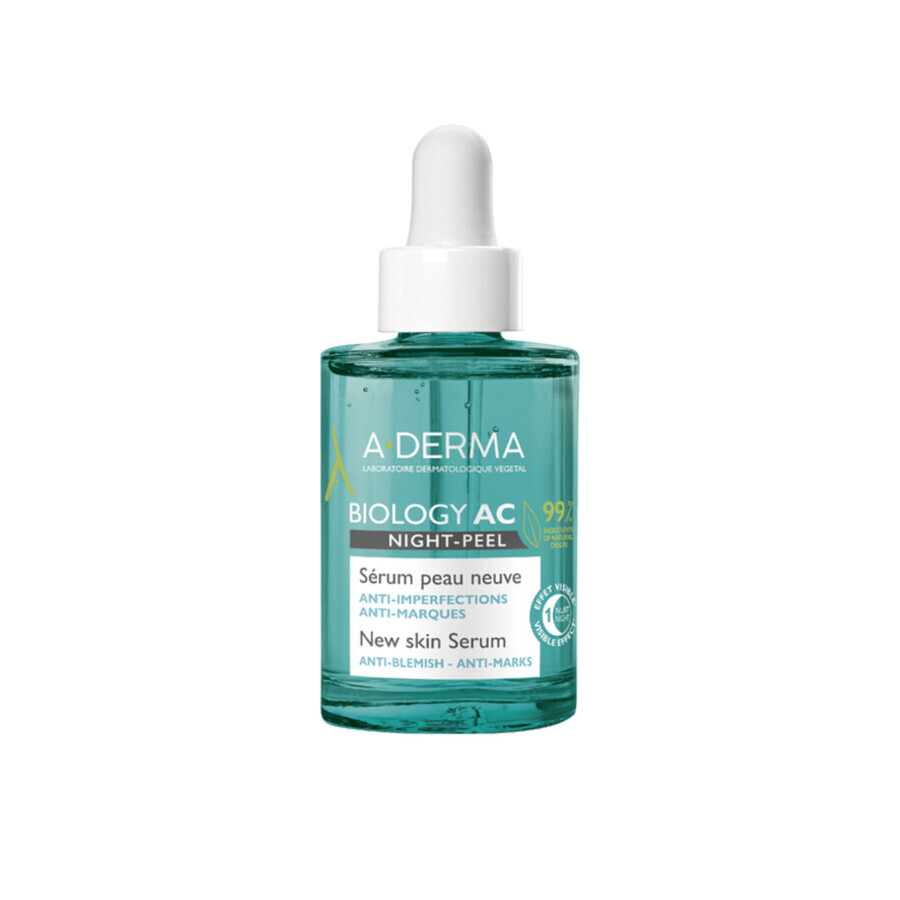 Biology AC night peeling serum, 30 ml, A-Derma