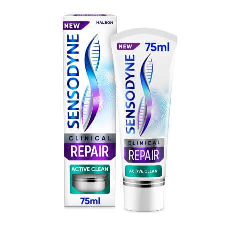 Toothpaste for tooth sensitivity Clinical Repair Active Clean, 75 ml, Sensodyne