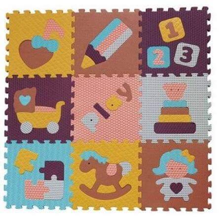 Tappeto Puzzle Mondo dei Giocattoli, 92x92cm, BabyGreat