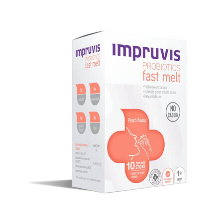 Impruvis Fast Melt al gusto di pesca, 10 bustine, Pharma Brands