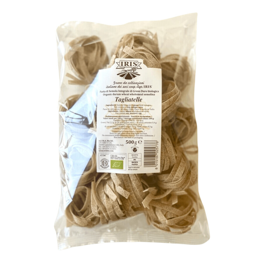 Tagliatelle biologiche di grano integrale, 500 g, Iris