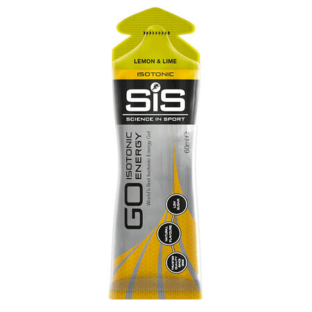 Isotonic energizing gel with lemon and lime Sis GO Isotonic, 60 ml, Science In Sport