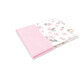 Soffice coperta a due facce, in velluto e cotone, rosa cervo, 75x100 cm, MimiNu