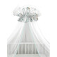 Baldacchino in tulle con copertura in cotone, Lulu Natural, 400x170 cm, MimiNu