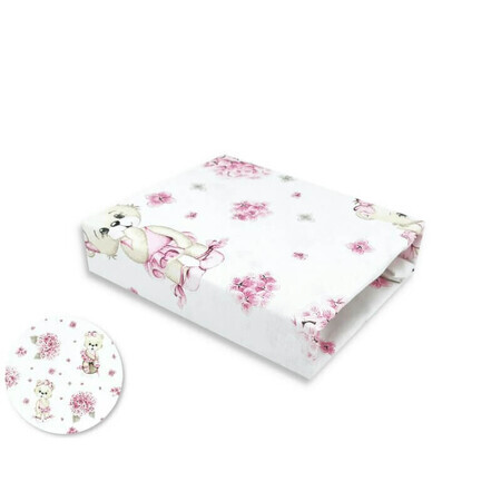 Lenzuolo con elastico per culla o lettino co-sleeper, Rosa Ballerina, 90x40 cm, MimiNu