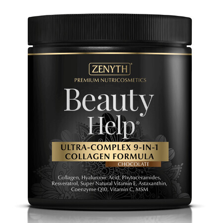 Beauty Help Ultra-Complex 9-in-1 Collagen Formula with chocolate flavour, 300 g, Zenyth