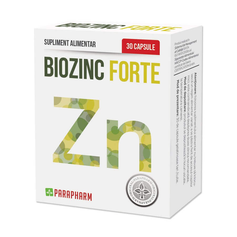 Biozinc Forte, 30 capsules, Parapharm