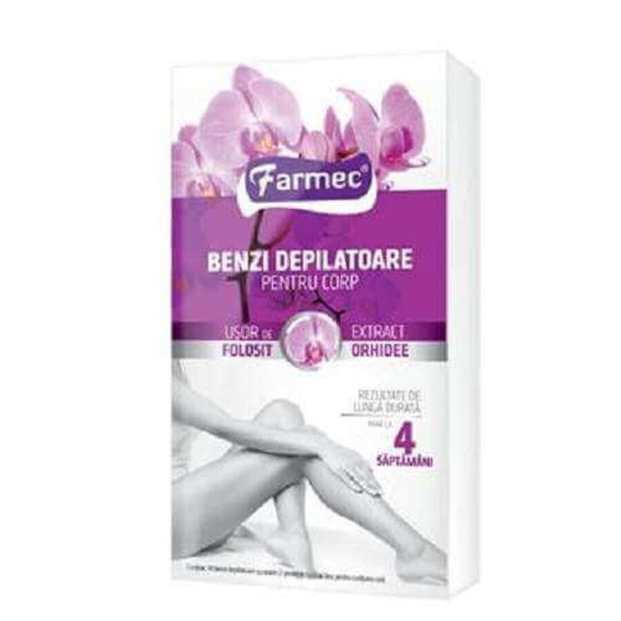 Strisce depilatorie con estratto di orchidea 14 pz, Charmec