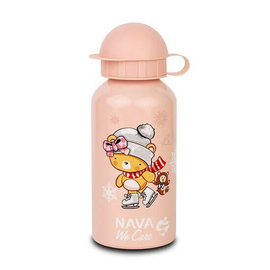 Bottiglia in alluminio termoisolata We Care, rosa, 400 ml, Nava