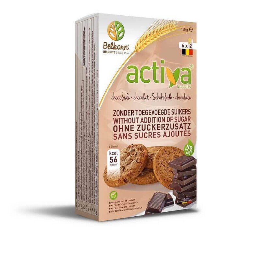 Active chocolate biscuits (no sugar added) 150 gr Belkorn