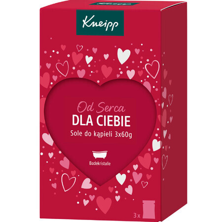 Set Kneipp Dal cuore per te, sali da bagno, 3 x 60 g