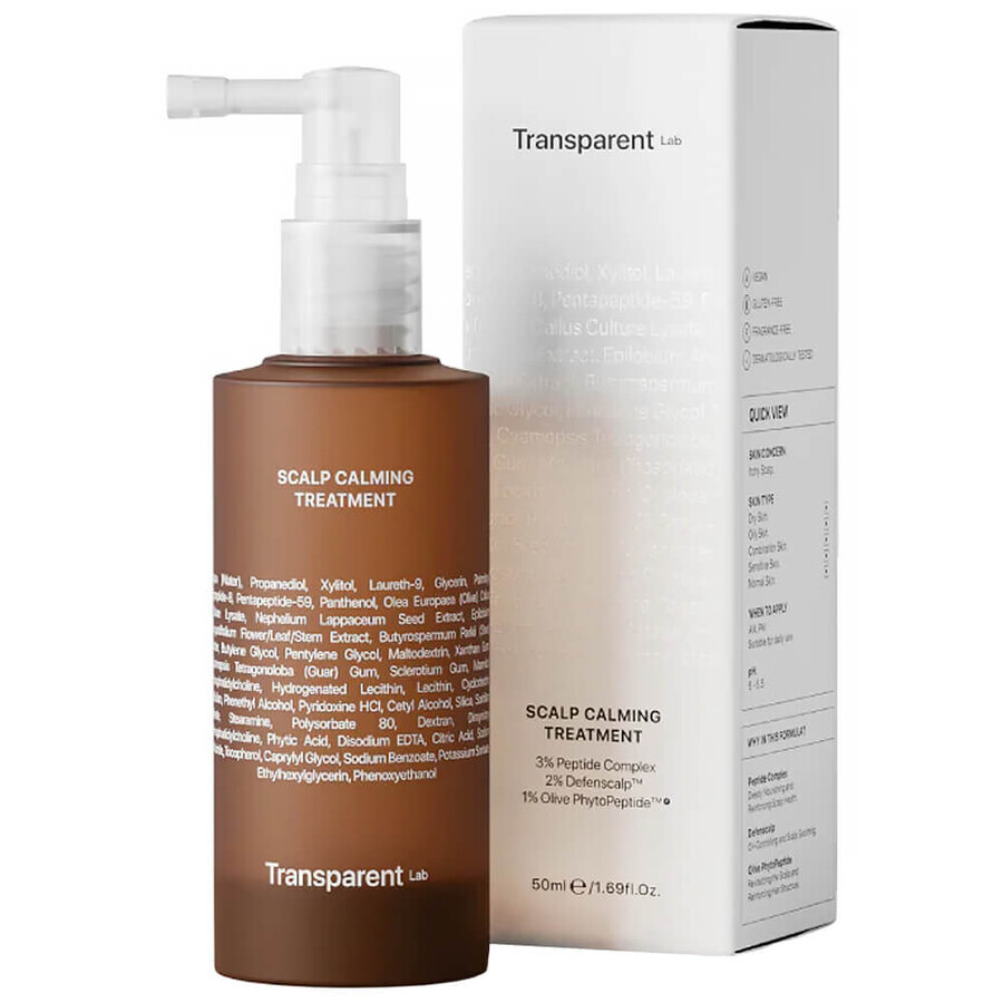 Transparent Lab Tratamiento Calmante, tratamiento calmante para el cabello, 50 ml