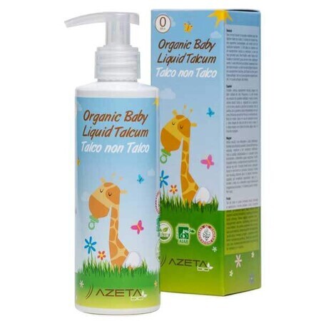 Azeta Bio, Babytalkum in cremiger Emulsion, 0m +, 200 ml