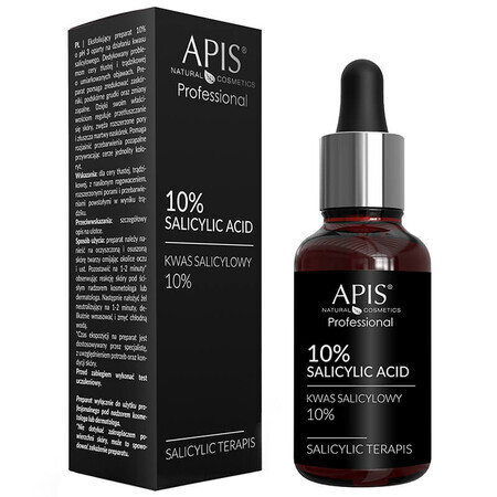 Apis Professional Acido salicilico 10%, preparato esfoliante, 30 ml