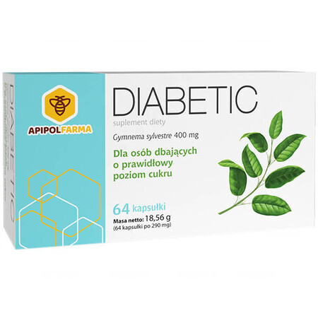 Diabetico, Gymnema sylvestre 400 mg, 64 capsule