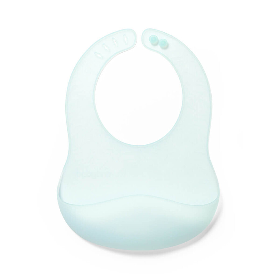 BabyOno, ultra-thin silicone bib, turquoise, from 6 months, 1 pc