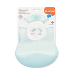 BabyOno, ultra-thin silicone bib, turquoise, from 6 months, 1 pc