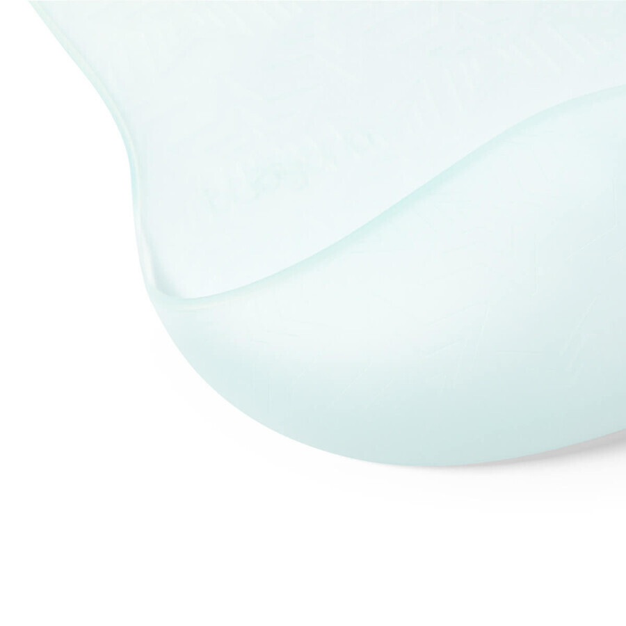 BabyOno, ultra-thin silicone bib, turquoise, from 6 months, 1 pc