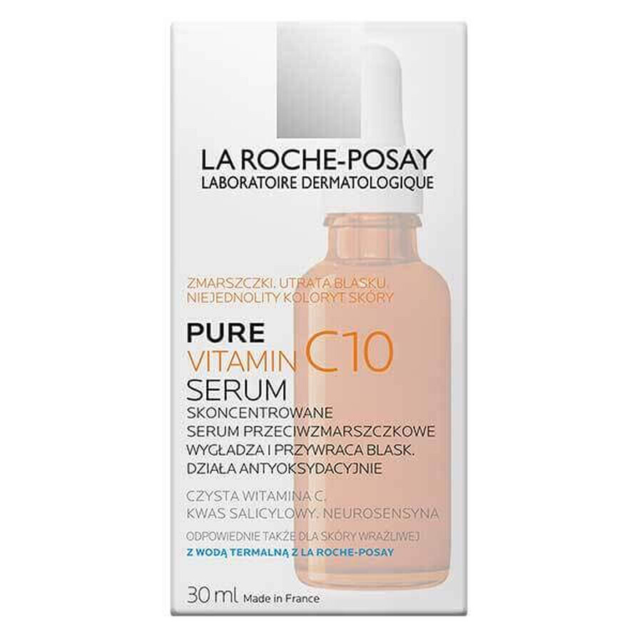 La Roche-Posay Pure Vitamin C12, siero concentrato antirughe con vitamina C, pelle sensibile, 30 ml