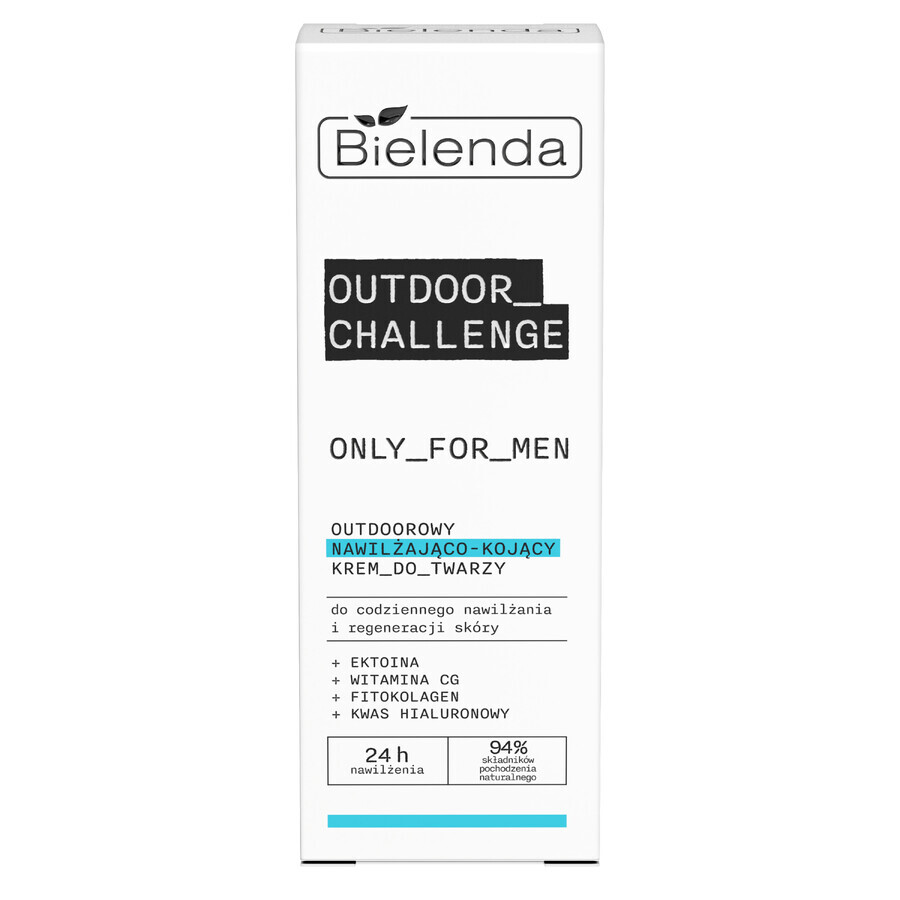 Bielenda Only for Men Outdoor Challenge, crema viso idratante e lenitiva, 50 ml