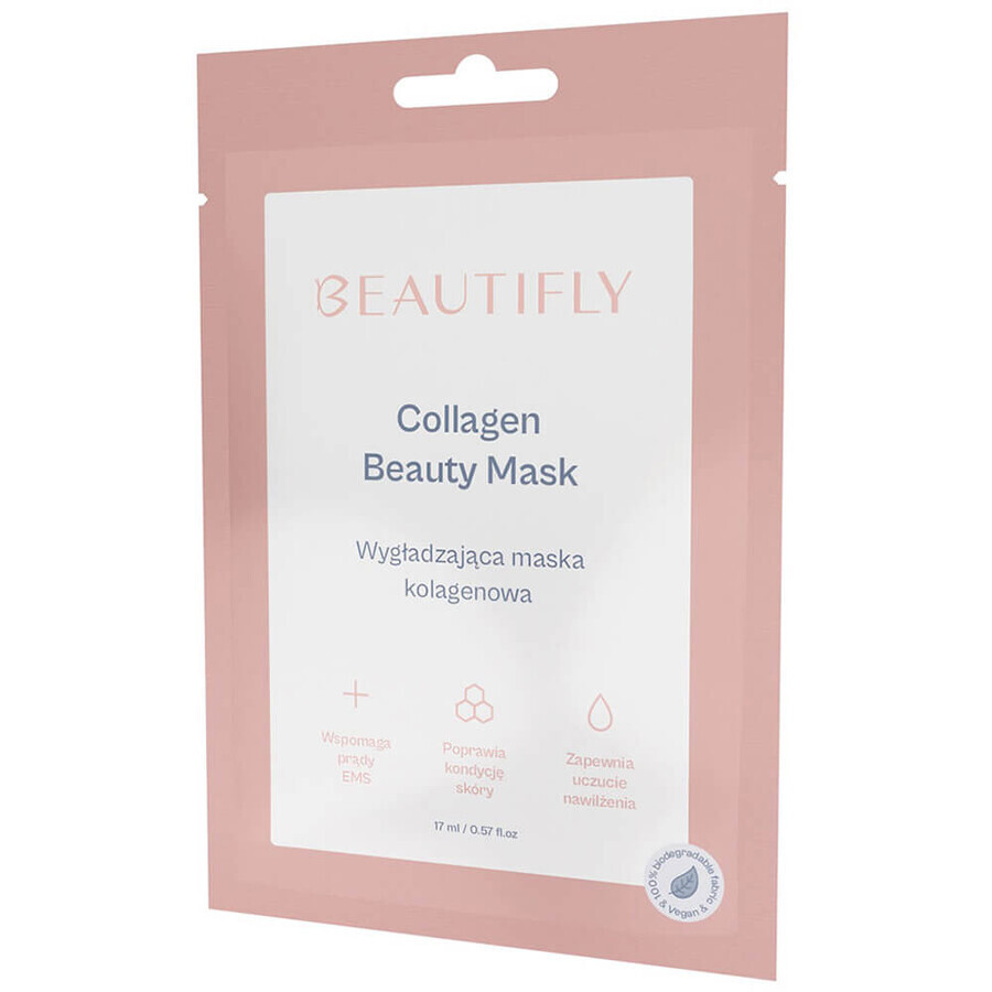 Beautifly Maschera di bellezza al collagene, maschera levigante al collagene, 8 pezzi