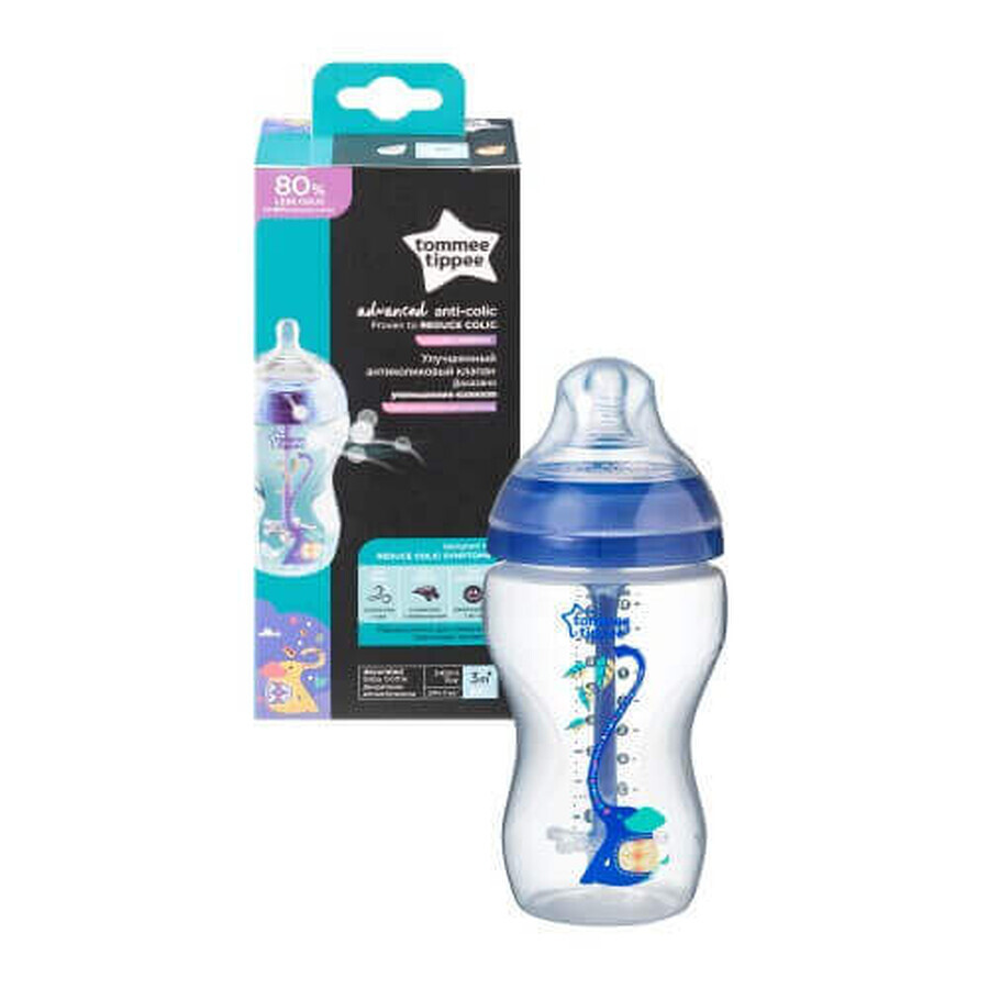 Biberon anti-colique +3 mois avec sonde de température, 340 ml, Tommee Tippee