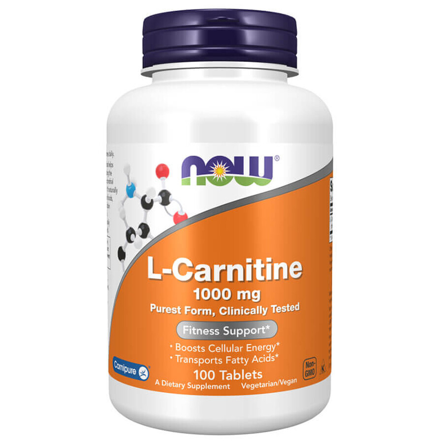 Now Foods L-Carnitine 1000 mg, L-Carnitine, 100 tabletten