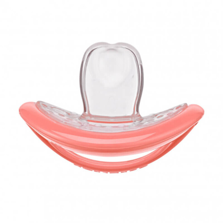 Curaprox Baby, sucette, silicone, corail, taille 2, 18-36 mois, 1 pc