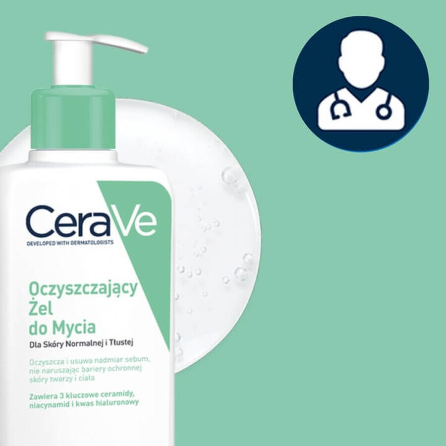 CeraVe gel detergente alla ceramide, pelle normale e grassa, 1000 ml