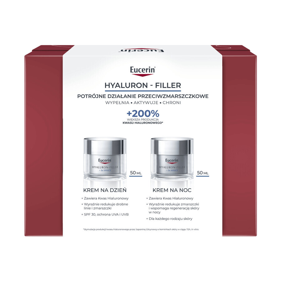 Eucerin Hyaluron-Filler Set, Tagescreme 50 ml + Nachtcreme 50 ml