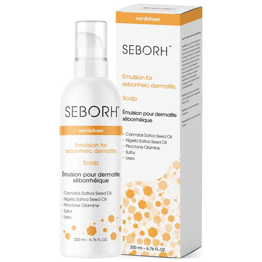 Verdelove Seborh kit per la dermatite seborroica, shampoo 200 ml + emulsione 200 ml + liquido 150 ml