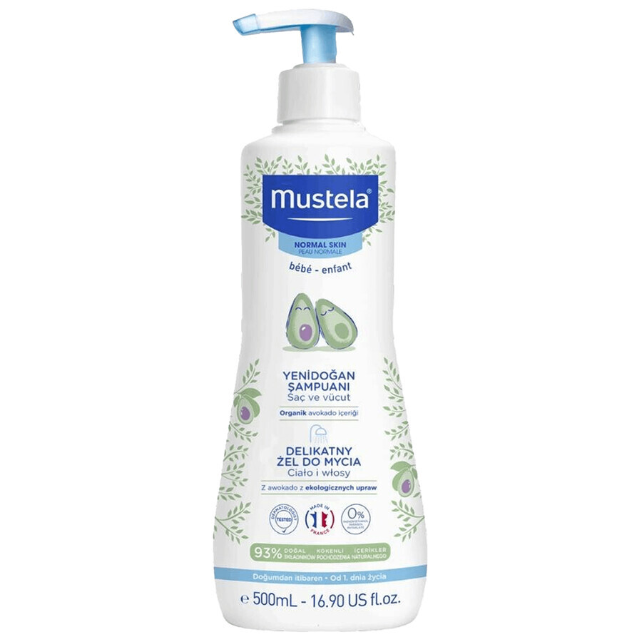 Set Mustela Bebe Enfant, gel lavante primo giorno 500 ml + latte corpo primo giorno 500 ml