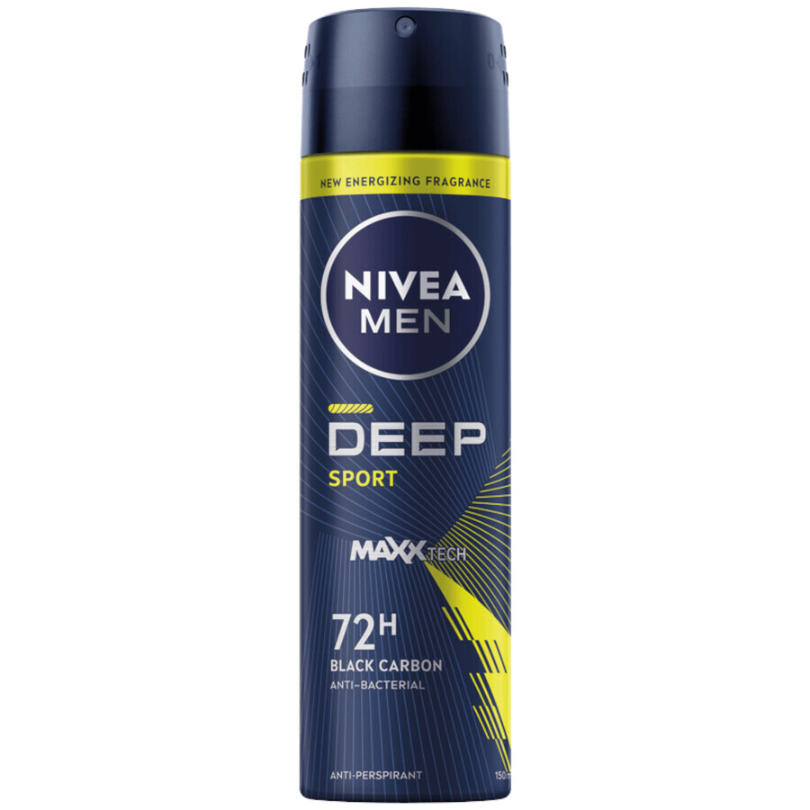 Nivea Men Deep Energy Set, gel doccia 250 ml + antitraspirante 250 ml