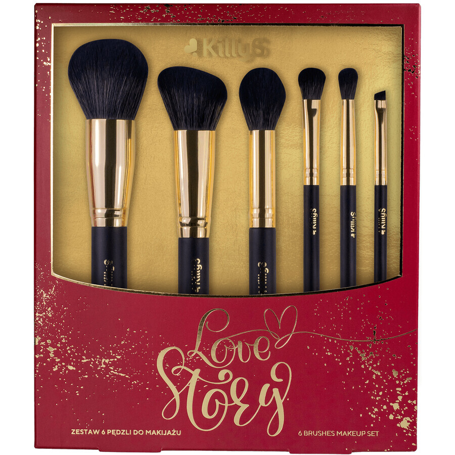 Set KillyS Love Story, pensule de machiaj, 6 piese