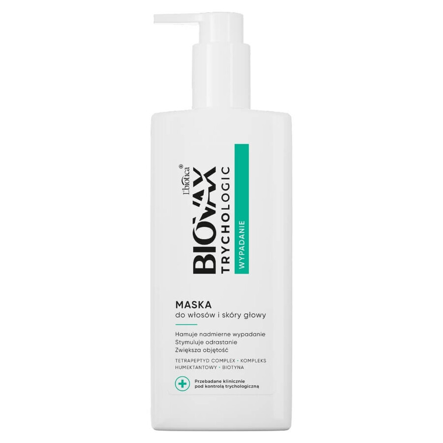 Biovax Trychologic Prolaps, maschera per capelli e cuoio capelluto, 200 ml + shampoo per capelli e cuoio capelluto, 50 ml in omaggio